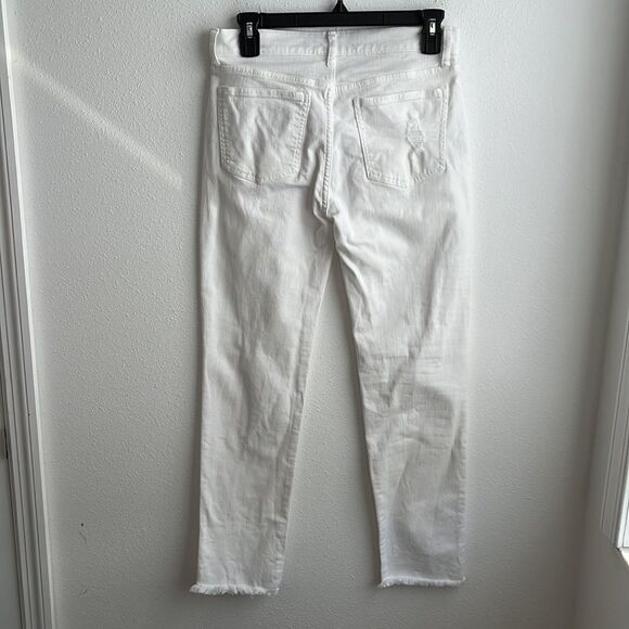 Gap Distressed White Best Girlfriend Jeans Size 24 - Picture 3 of 5